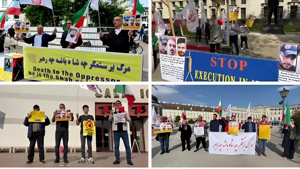 مظاهرات الإيرانيين في لندن وروميا وبوخارست وسيدني وكالسروه واسلو ضد نظام الملالي