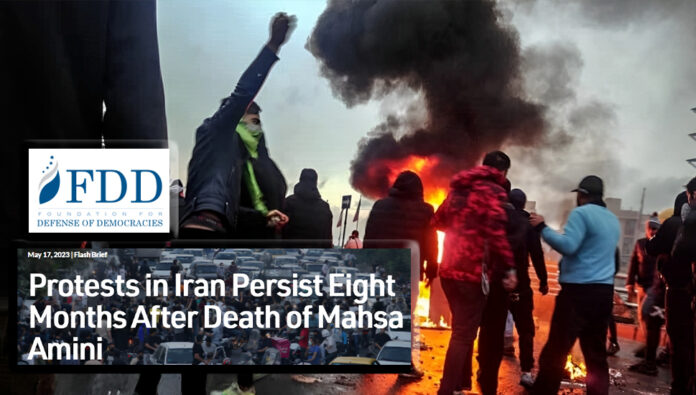 مؤسسة الدفاع عن الديمقراطيات: استمرار الاحتجاجات في إيران في الشهر الثامن 