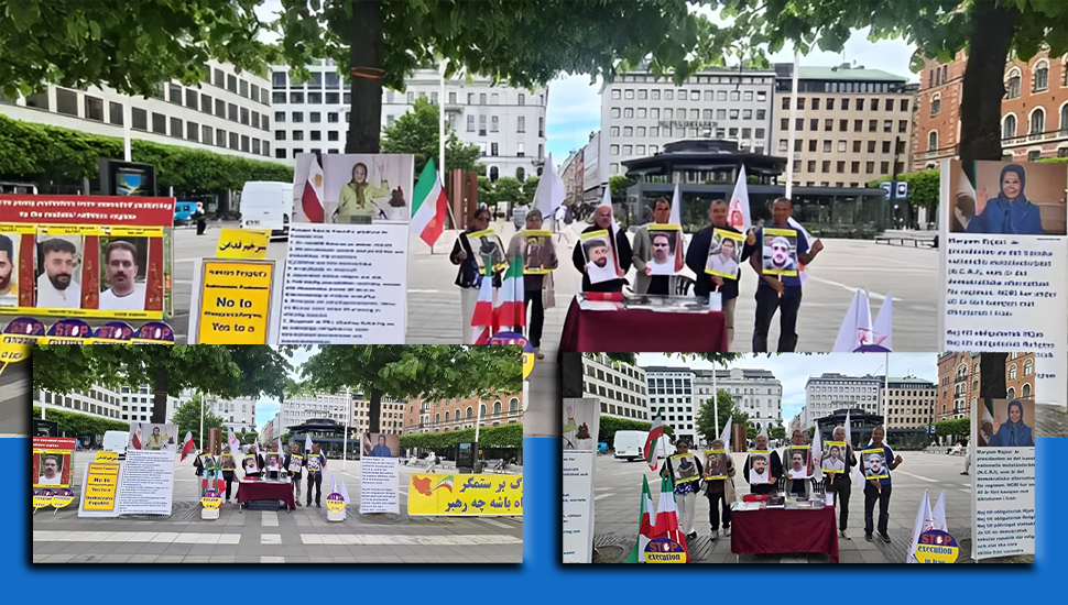 الإيرانيون في ستوكهولم بالسويد يتظاهرون تضامنا مع الانتفاضة الوطنية في إيران 
