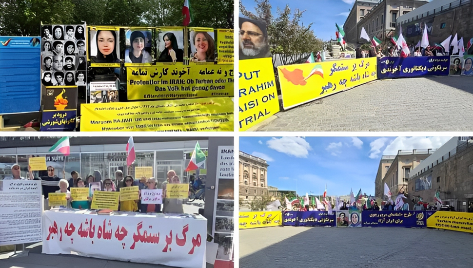 مظاهرات الإيرانيين في تورنتو واتاوا وبرمن ولاهاي ضد نظام الملالي