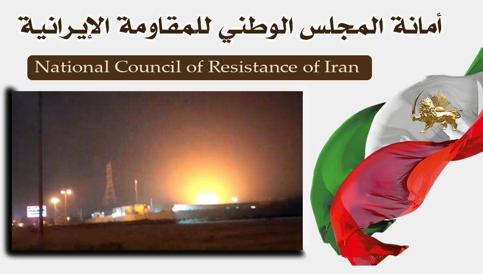 شباب الانتفاضة يستهدفون مقر قيادة الشرطة في مدينة باوي بمحافظة خوزستان جنوب غرب إيران