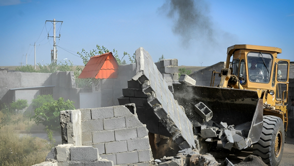 هدم منازل المواطنين البلوش في مسك زاهدان من قبل القوات القمعية لخامنئي