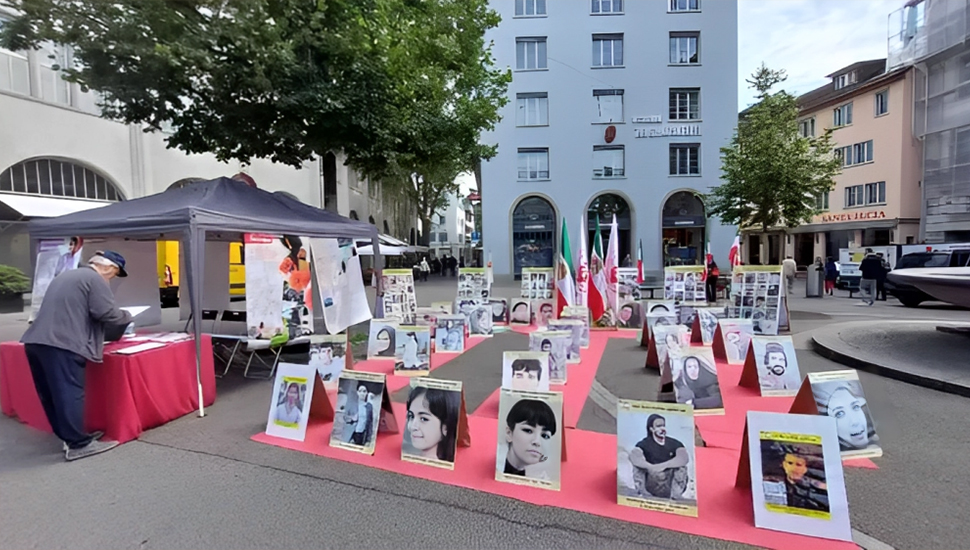 زيورخ – وقفة تضامنية لإيرانيين مع الانتفاضة التي عمت إيران