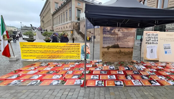 ستوكهولم - إقامة معرض لمجزرة 1988 أمام البرلمان السويدي 