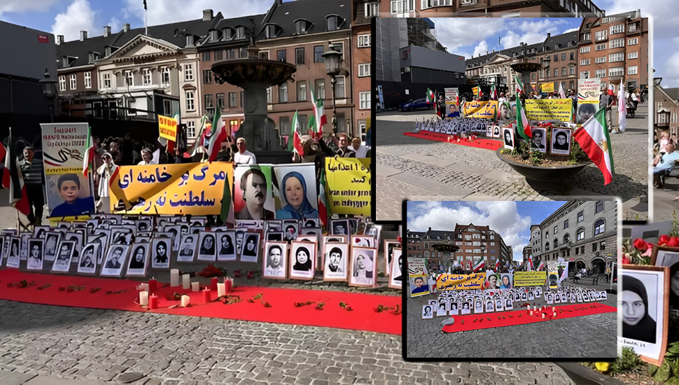 كوبنهاجن، الدنيمارك – وقفة الإيرانيين لدعم انتفاضة الشعب الإيراني