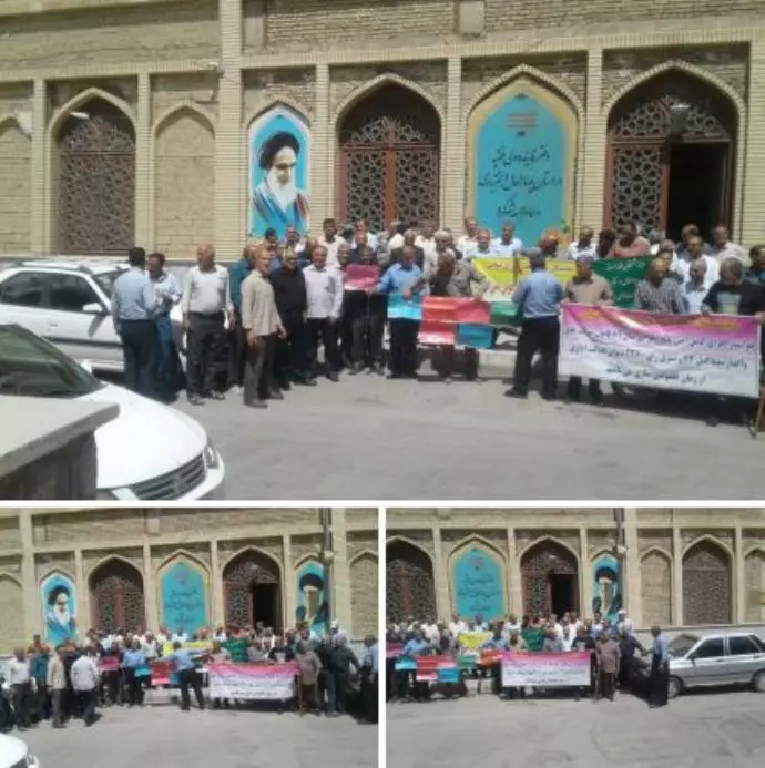 تجمعات ومسيرات احتجاجية للمتقاعدين الاتصالات في مختلف مدن الإيرانية