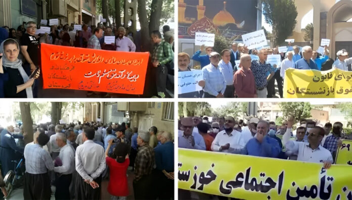 تجمع احتجاجي للمتقاعدين في مدن ايرانية تحت شعار اتحدوا ضد الفقر والفساد