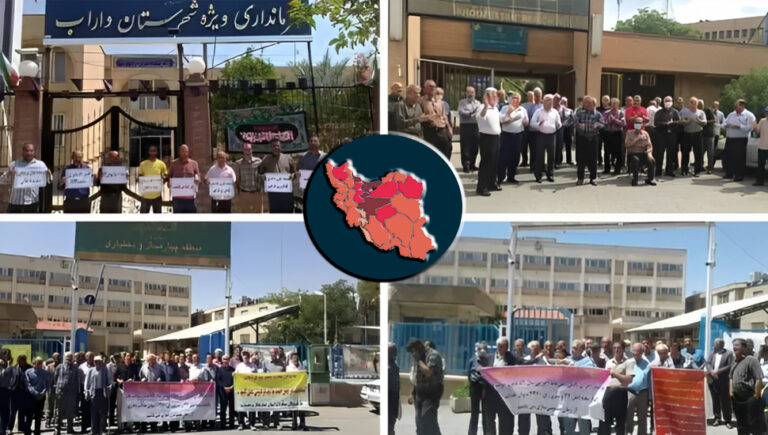 تجمع احتجاجي لمتقاعدي الاتصالات في 17 محافظة  في إيران