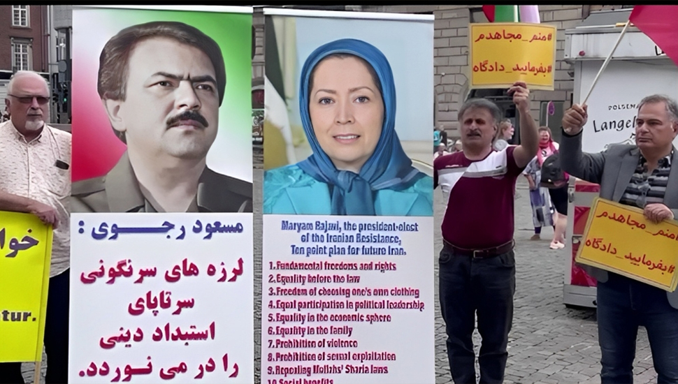 إيرانيون في كوبنهاغن یطالبون بمحاكمة دولية لخامنئي ورئيسي