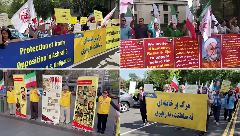 واشنطن ولندن وسيدني – وقفات للإيرانيين لدعم الانتفاضة الوطنية في إيران