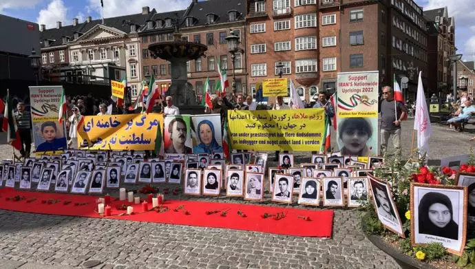 كوبنهاجن، الدنيمارك – وقفة الإيرانيين لدعم انتفاضة الشعب الإيراني