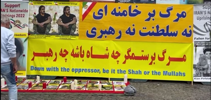 إيرانيون في كوبنهاغن یطالبون بمحاكمة دولية لخامنئي ورئيسي