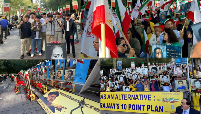 تقرير بالصور – مظاهرة للإيرانيين في نيويورك ضد حضور إبراهيم رئيسي