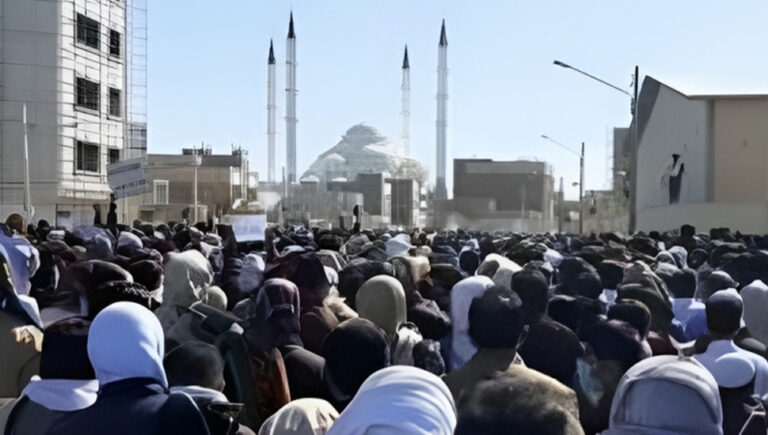 مظاهرات للمواطنين والشباب البلوش في زاهدان في ذكرى الانتفاضة الوطنية الايرانية