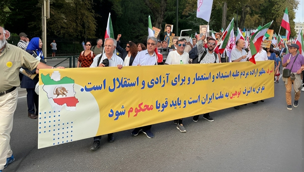 مظاهره حاشدة في بروكسل – الإيرانيون يتظاهرون في ذكرى انتفاضة الشعب الإيراني