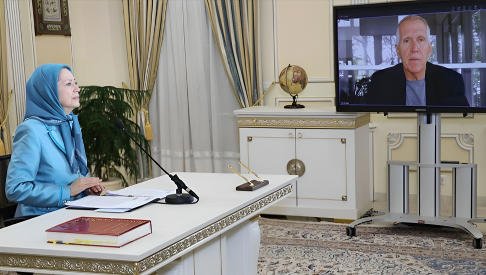 لقاء وحوار مريم رجوي مع السيناتور توم تيليس، العضو الأقدم في مجلس الشيوخ الأمريكي