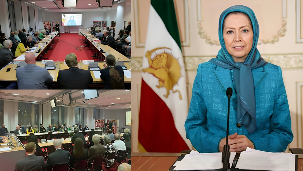 مؤتمر برلين بحضور أعضاء من البرلمان الاتحادي لدعم انتفاضة الشعب الإيراني وبرنامج الرئيسة المنتخبة للمقاومة من 10 نقاط