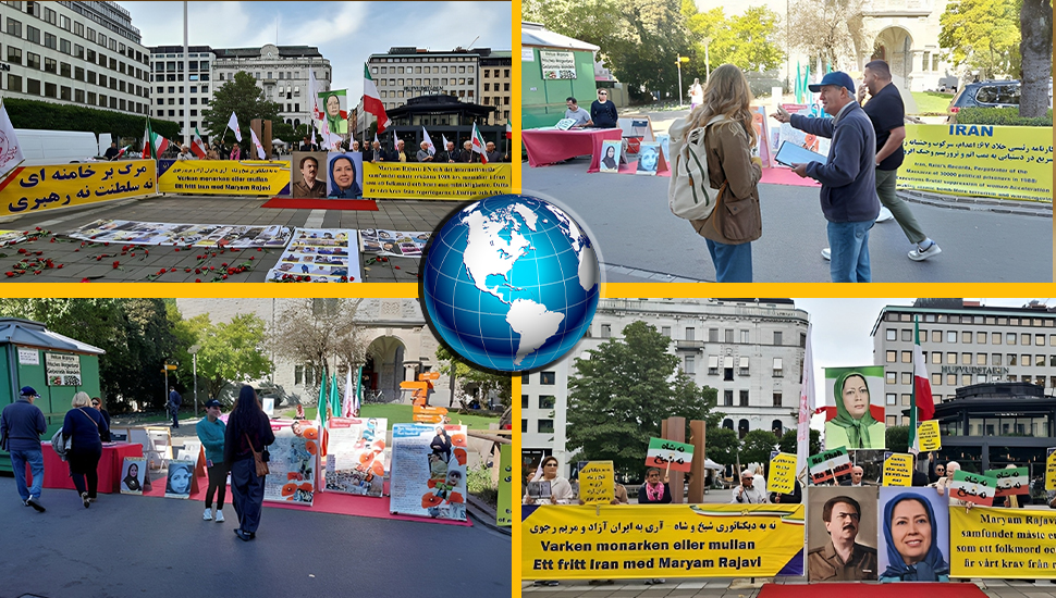 ستوكهولم وزيورخ- وقفات للإيرانيين دعما لانتفاضة الشعب الإيراني