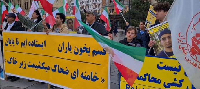 إيرانيون في ستوكهولم وأوسلو وفيينا وآرهوس وروما ينظمون وقفات ضد نظام الملالي