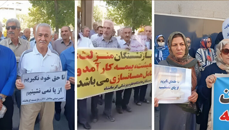 مظاهرات للمتقاعدين في أربع محافظات إيرانية بشعار «يجب اطلاق سراح المعلم المسجون»