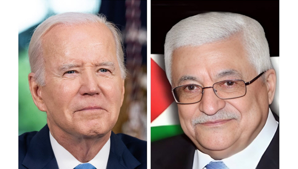 اتصال الرئيس الأمريكي جو بايدن مع الرئيس الفلسطيني محمود عباس