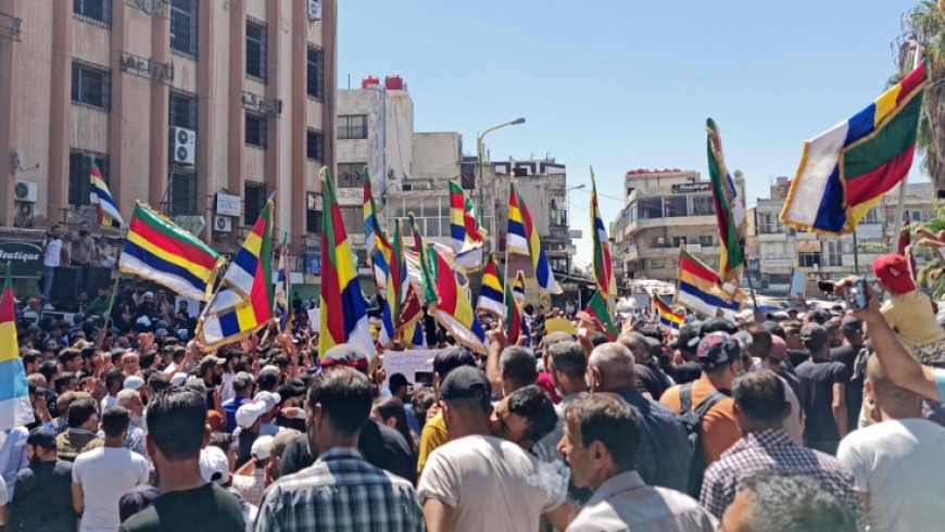 متظاهرو السويداء يعبرون عن رفضهم لاستغلال نظام الملالي للقضية الفلسطينية