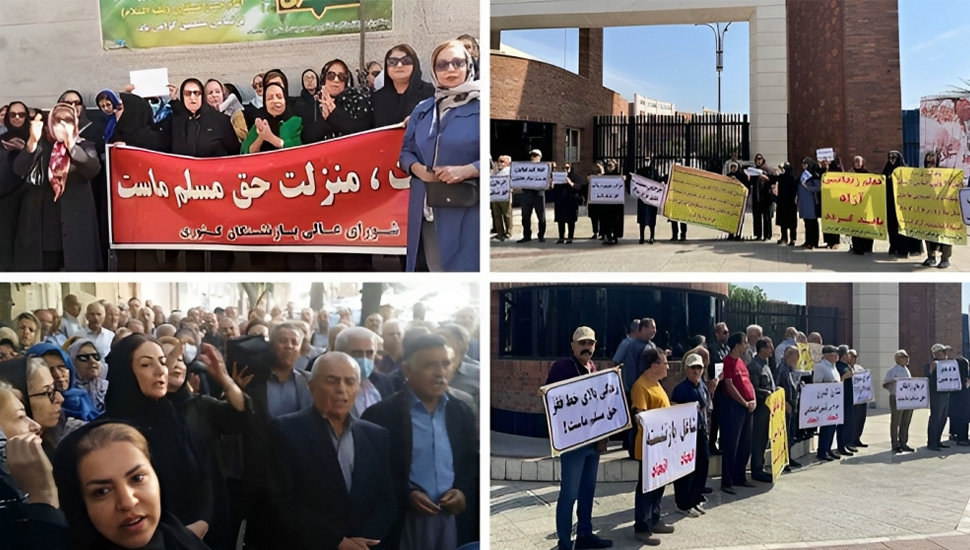 تجمعات احتجاجية لأصحاب المعاشات في عدة مدن إيرانية