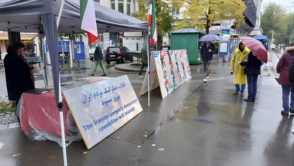 زيورخ، سويسرا - معرض صور لشهداء الانتفاضة الوطنية في إيران