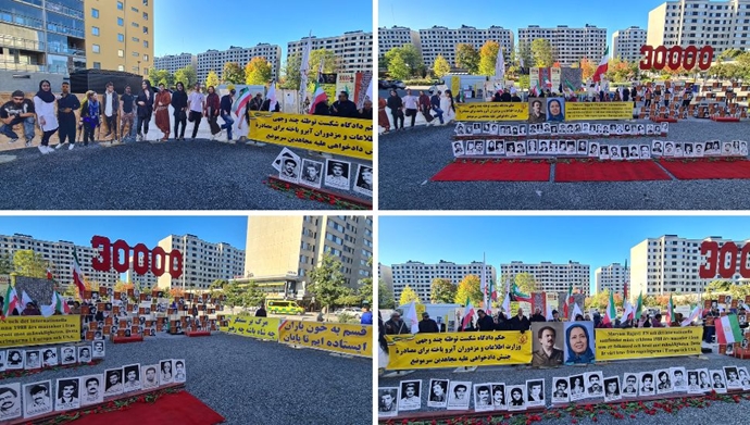 وقفة احتجاجية للايرانيين في ستوكهولم ضد نظام الملالي