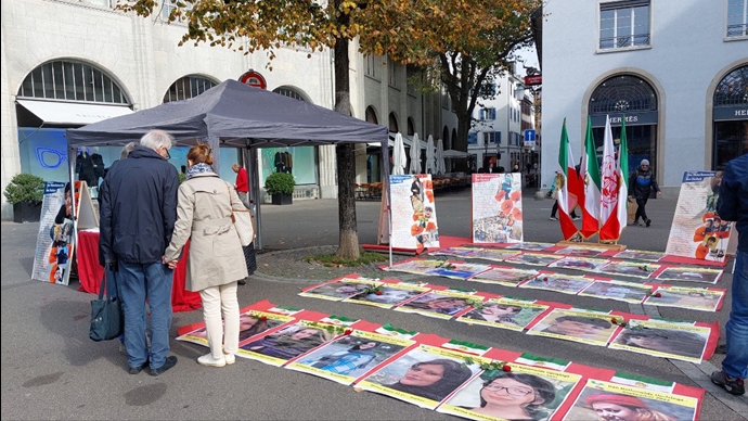 زيوريخ - معرض صور لشهداء الانتفاضة الشعبية في إيران