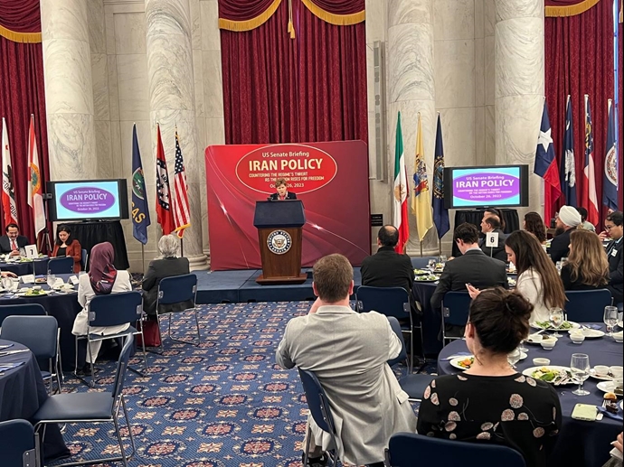 اجتماع في مجلس الشيوخ الأمريكي: سياسة إيران – مواجهة تهديدات النظام الإيراني خلال انتفاضة الشعب من أجل الحرية