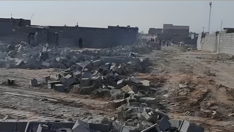 اقتحام لقوات الشرطة وتدمير عشرات المنازل للمواطنين البلوش في منطقة شيراباد بزاهدان