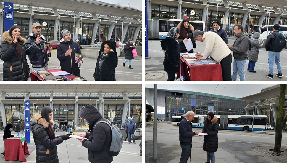 لوزيرن، سويسرا – تضامن مع الانتفاضة التي عمت البلاد في إيران