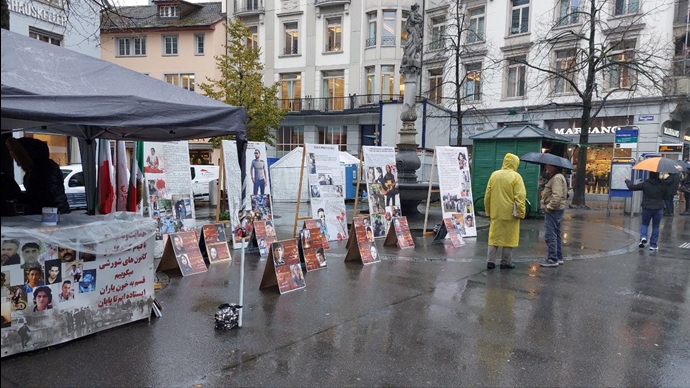 زيوريخ، سويسرا – وقفة لإيرانيين دعما للانتفاضة الوطنية في إيران