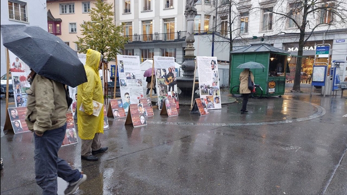 زيوريخ، سويسرا – وقفة لإيرانيين دعما للانتفاضة الوطنية في إيران