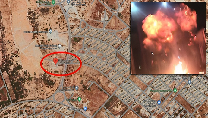 استهداف مركز النهب التابع للنظام الإيراني في بوشهر