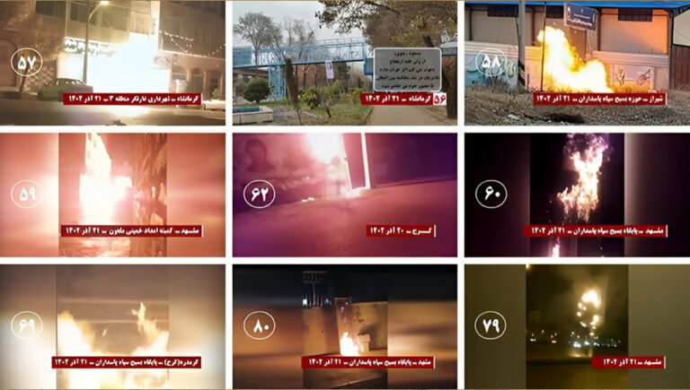 30 عملية خارقة لأجواء القمع ينفذها شباب الانتفاضة في طهران وغيرها من مدن إيران ضد مراكز نظام الملالي