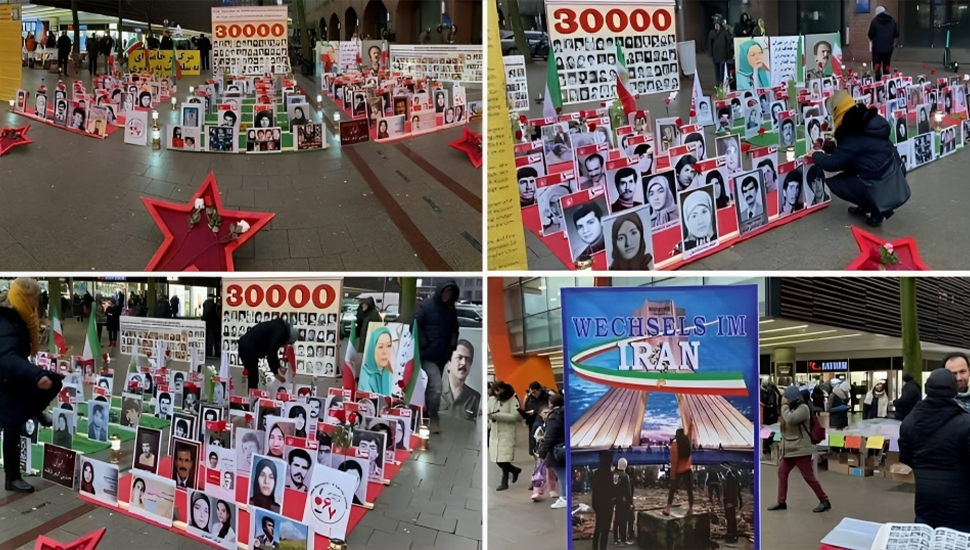 هامبورغ، ألمانيا – معرض لصور شهداء الانتفاضة الوطنية في إيران