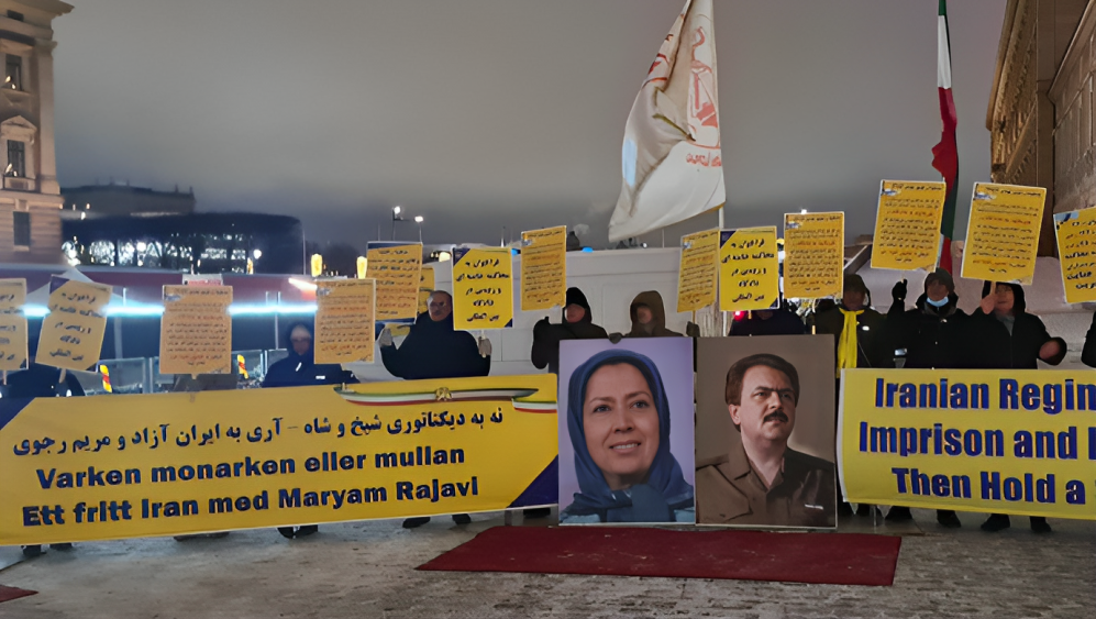 السويد، ستوكهولم: مظاهرات الإيرانيين الأحرار ضد نظام الملالي