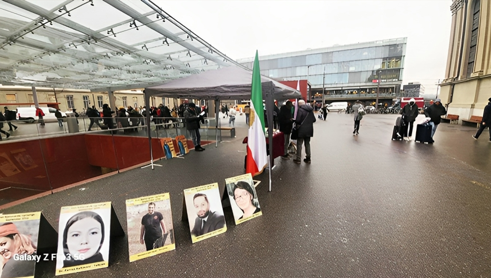 برن، سويسرا - معرض لصور شهداء الانتفاضة الإيرانية