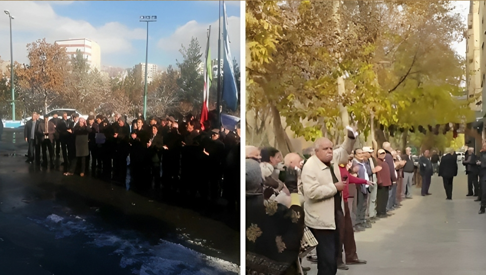 تجمعات احتجاجية لمتقاعدي الاتصالات ومتقاعدي الصلب في أنحاء إيران