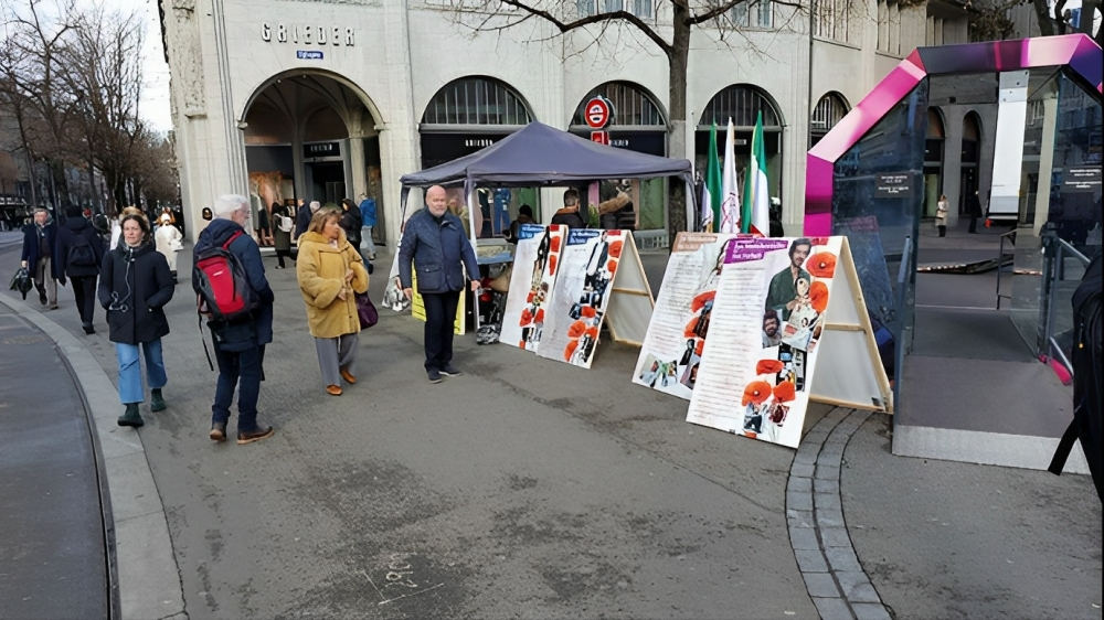 زيورخ - معرض لصور شهداء الانتفاضة الإيرانية