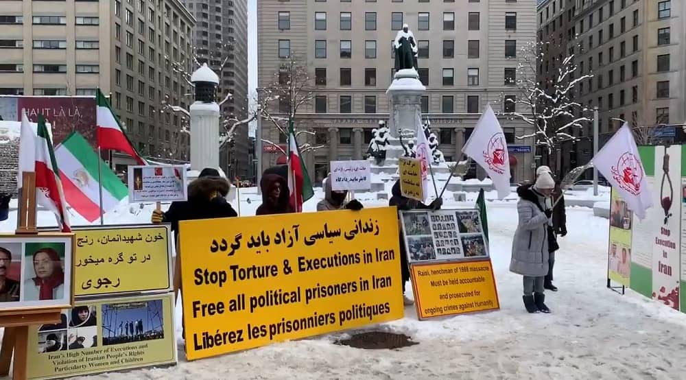 مونتريال، كندا - إيرانيون ينددون بمشاركة رئيسي المنتدى العالمي للاجئين في جنيف