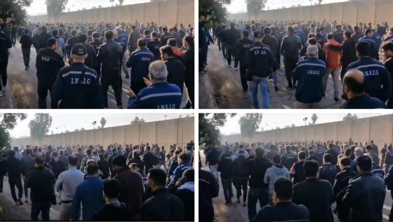 الأهواز – إضراب ومسيرة عمال الصلب لليوم الثالث على التوالي: الموت للظالم، عاش العامل