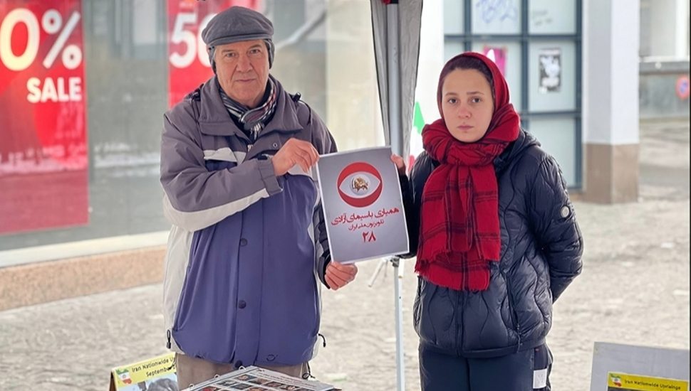 باريس ولوسيرن وأراو بسويسرا - معرض لصور الشهداء ومعرض للكتب تضامنًا مع الانتفاضة الإيرانية