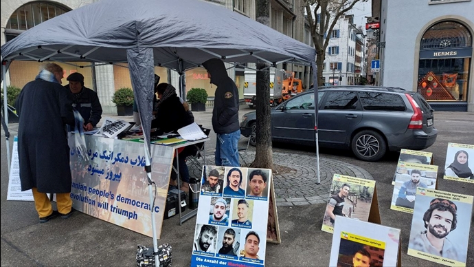 زيورخ، سويسرا - إحياء ذكرى شهيدين من انتفاضة الشعب الإيراني