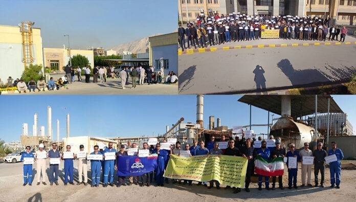 تجمعات احتجاجية في لاوان وحقل بارس جنوبي والأهواز: صوت العمال يرتفع في صناعة النفط