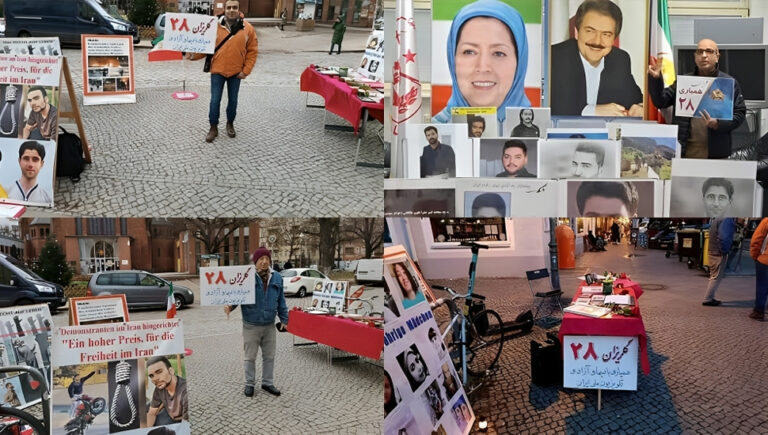 برلين – معرض صور الشهداء والكتب تضامنا مع الانتفاضة الوطنية في إيران