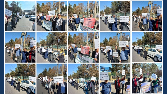 وقفات احتجاجية للمتقاعدين في مدن إیرانیة