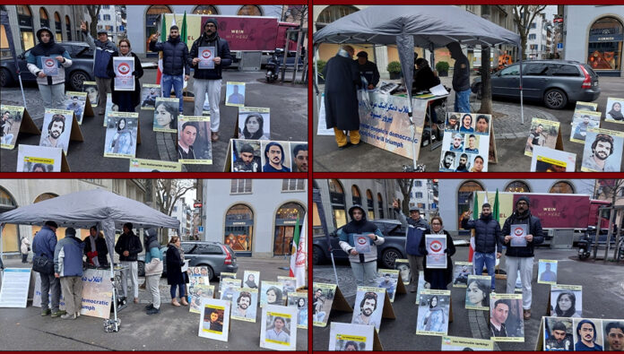 زيورخ، سويسرا - إحياء ذكرى شهيدين من انتفاضة الشعب الإيراني